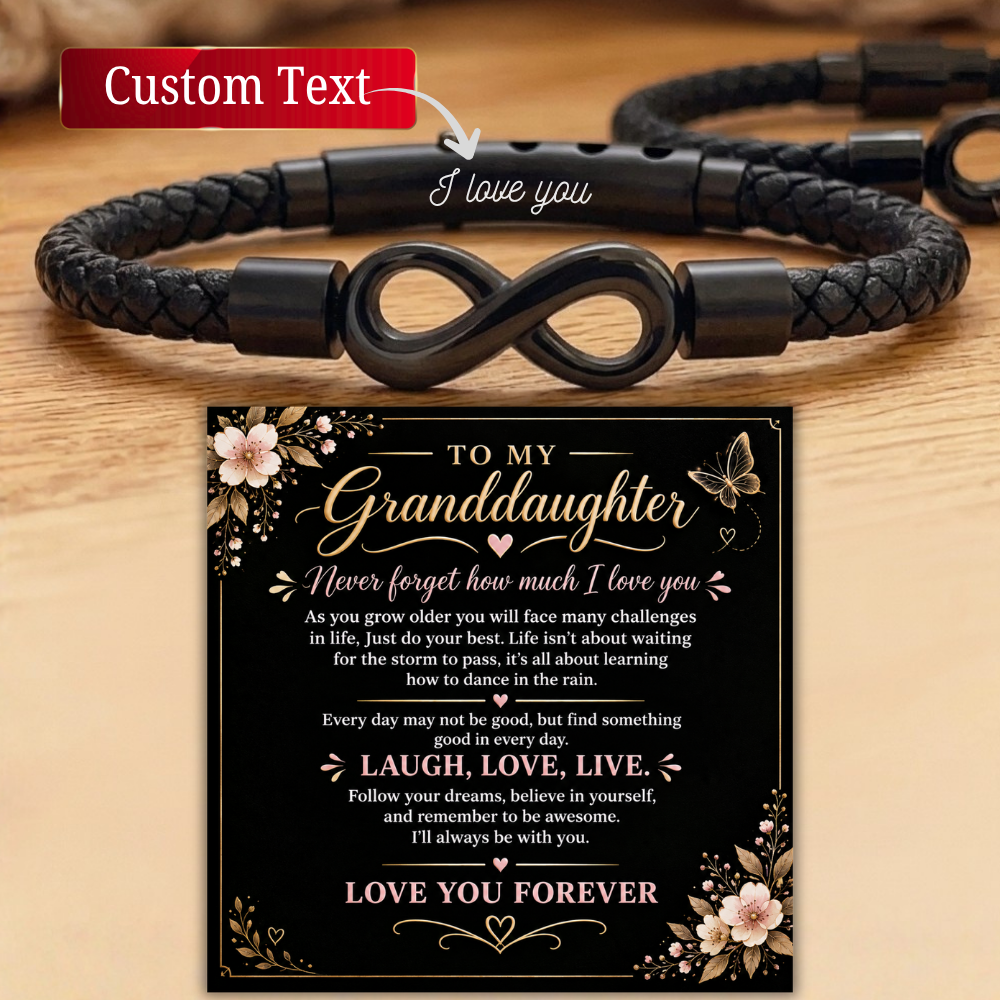 Granddaughter Bracelet Infinity Heart Personalized Name Bracelet Granddaughter Christmas Gift from Grandma grandpa, Sweet 16 Gift Grandchild