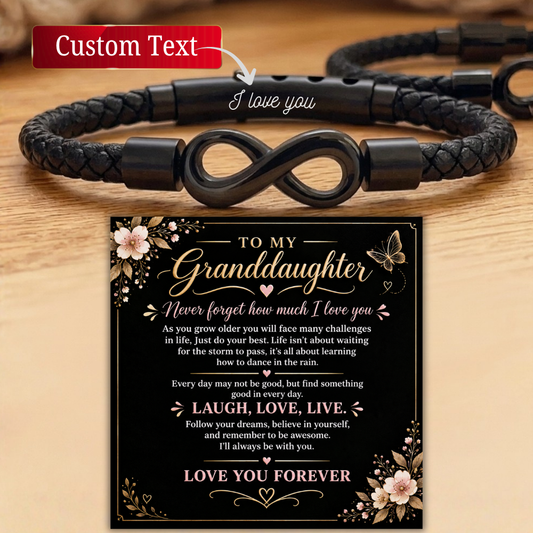 Granddaughter Bracelet Infinity Heart Personalized Name Bracelet Granddaughter Christmas Gift from Grandma grandpa, Sweet 16 Gift Grandchild