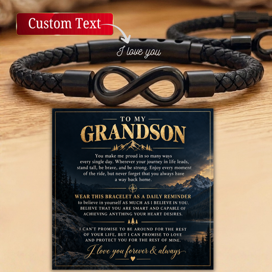 To My Grandson Gift from Grandparents Grandson Christmas Birthday Gift Keepsake for Grandson Personalized Gift Grandson Custom Name Engraved